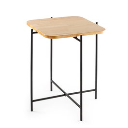 Hanah Home Mesa de Centro Shb-005 de Madera y Metal